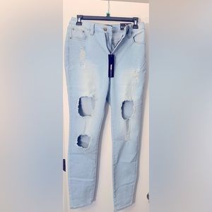 Women's Fashionnova Light Wash Distressed Jeans